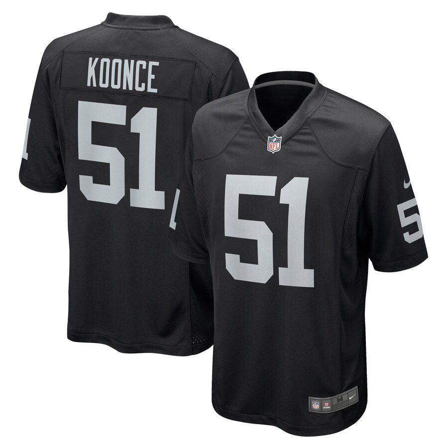 Men Oakland Raiders 51 Malcolm Koonce Nike Black Game NFL Jersey